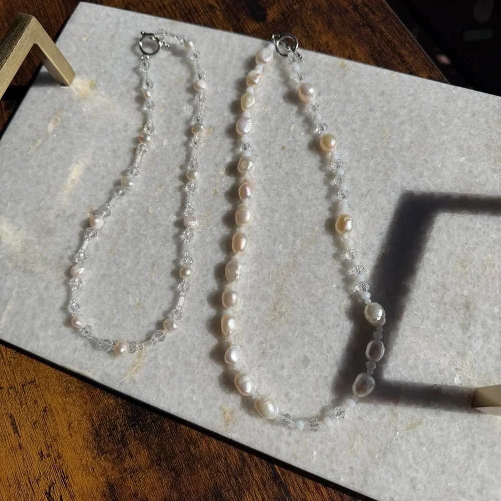 Genuine Pearl & Swarovski Crystal Beaded Necklace Bundle - Picture 5 of 6